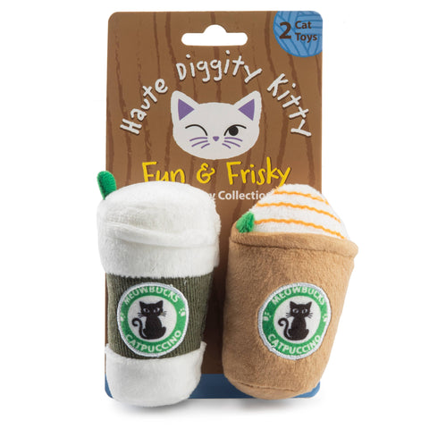 Meowbucks (2 coffee cups) Organic Catnip Toys