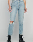 Alan Distressed Straight Jean