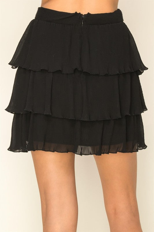 Frannie Pleated Tiered Skirt