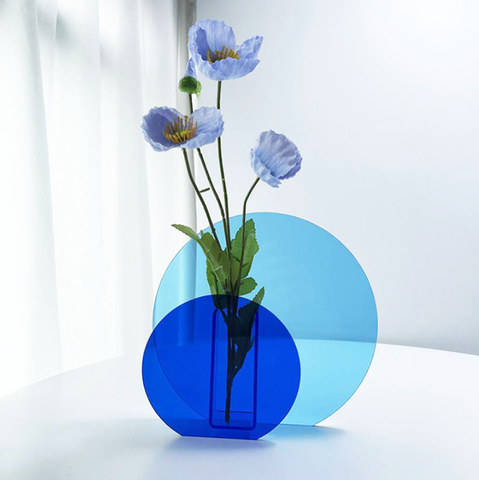 Blue Acrylic Vase