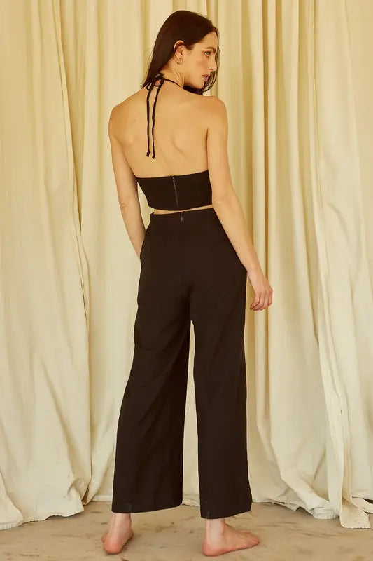 Kendra Cutout Halter Jumpsuit