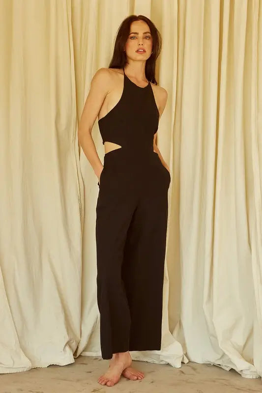 Kendra Cutout Halter Jumpsuit