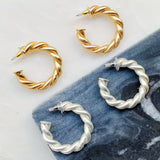 Riley Braided Hoop Earring