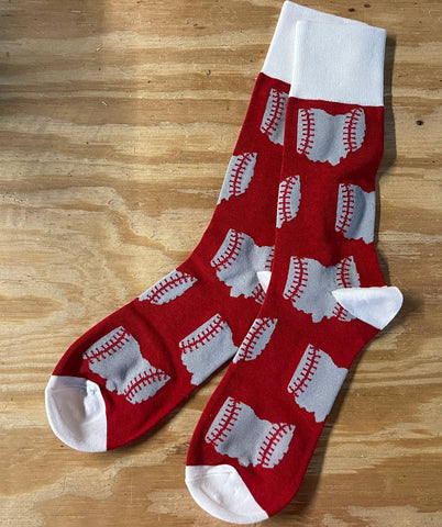 OH Ohio Shape Baseball Socks