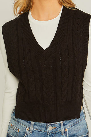 Luca Cableknit Sweater Vest