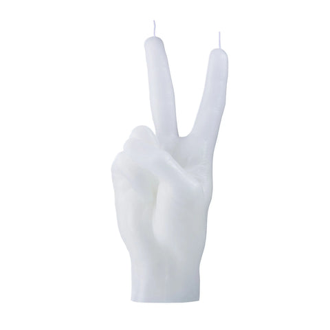 Peace Candlehand in White