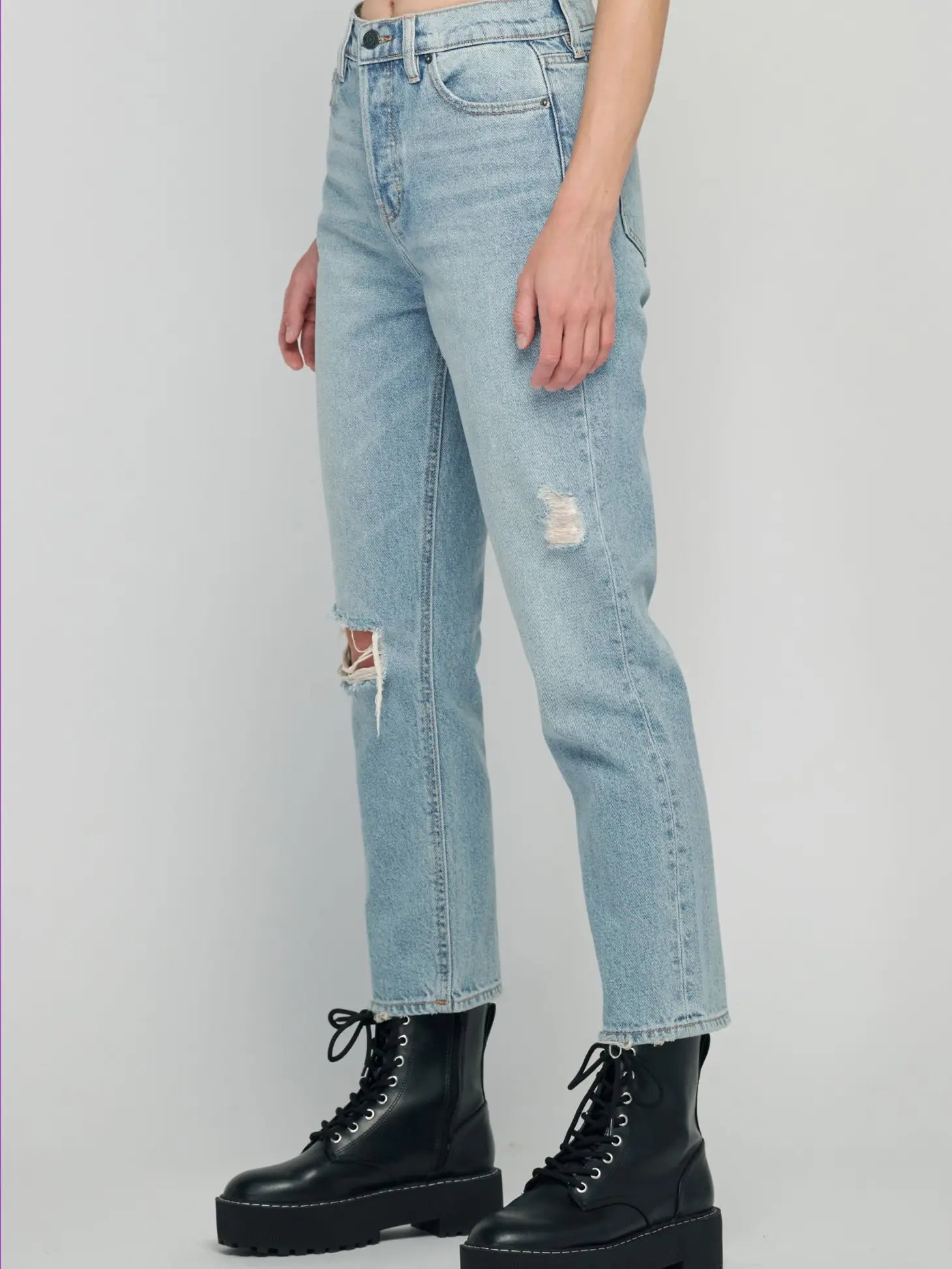 Alan Distressed Straight Jean