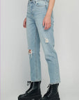 Alan Distressed Straight Jean