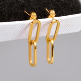 18K Gold Double Chain Earring