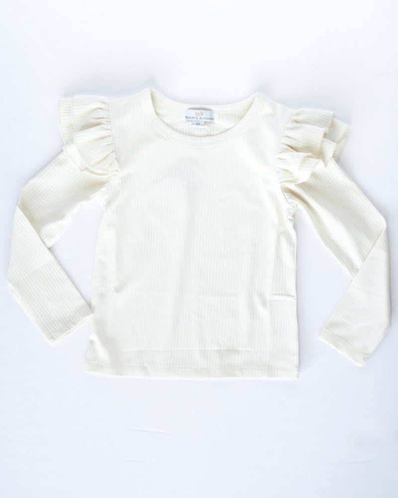 Baby + Kids Evive Ruffle Shoulder Top