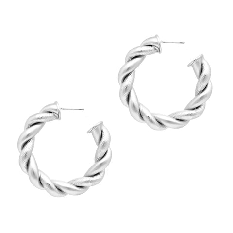 Riley Braided Hoop Earring