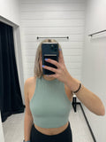 Lucie Ribbed High Neck Top