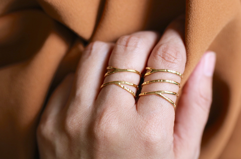 Stacking Rings in Gold