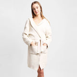 Plush Solid Color Hooded Robe