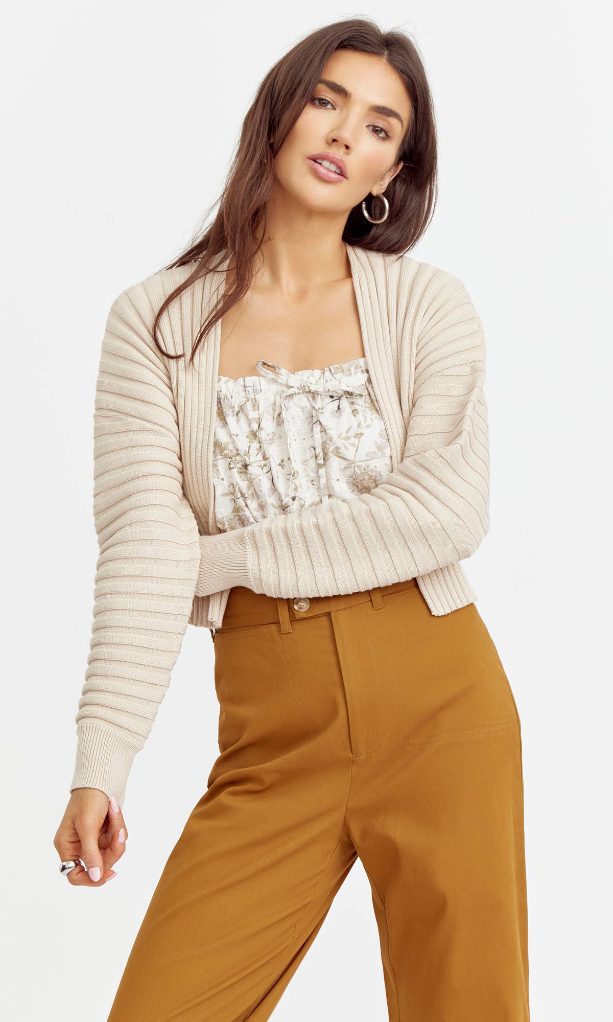 Sonia Rib Knit Shrug Cardigan