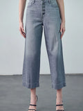 Adrian Exposed Button Crop Jean