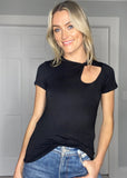 Shelly Knot Tee in Black