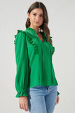 Karly Lace Trim Blouse