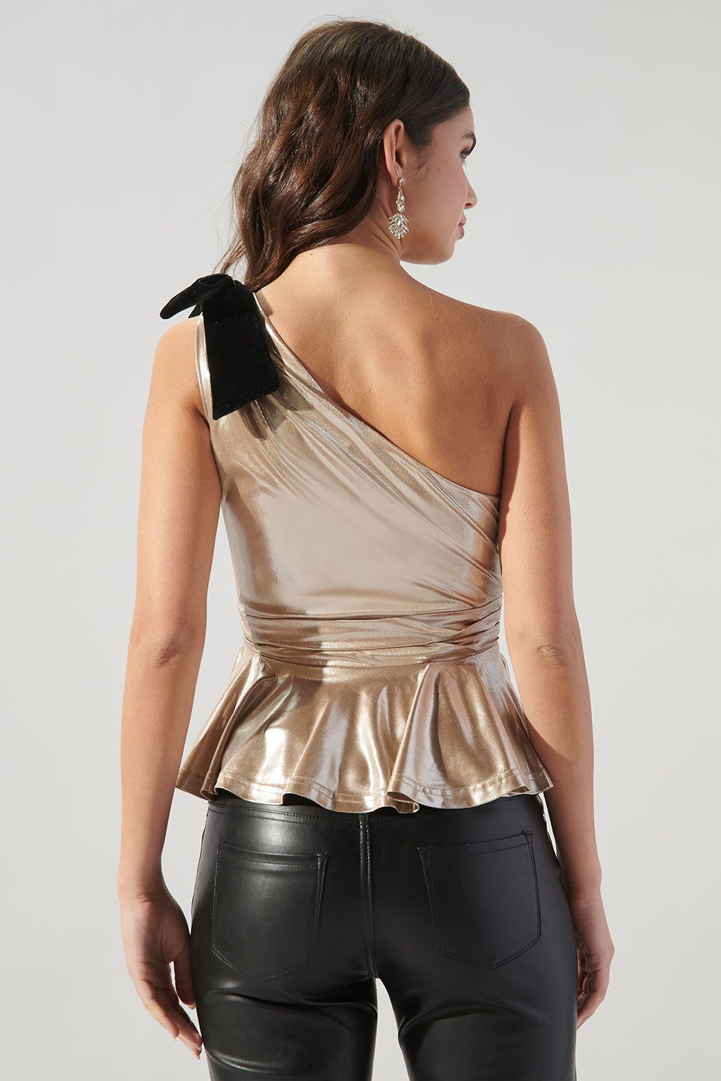 Eileen One Shoulder Peplum Top